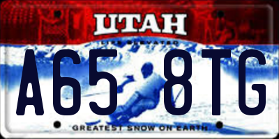 UT license plate A658TG