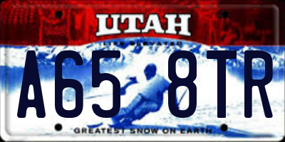 UT license plate A658TR