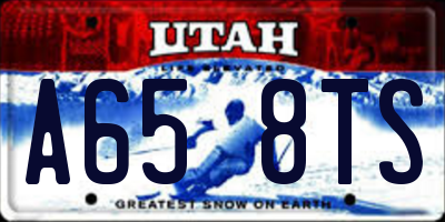 UT license plate A658TS