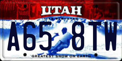 UT license plate A658TW