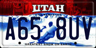 UT license plate A658UV