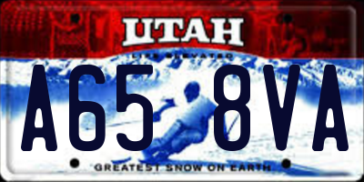 UT license plate A658VA