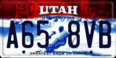 UT license plate A658VB