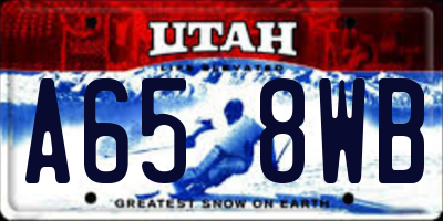 UT license plate A658WB
