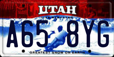 UT license plate A658YG