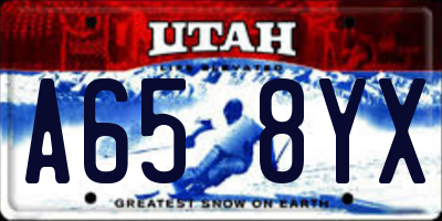 UT license plate A658YX