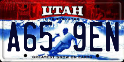 UT license plate A659EN
