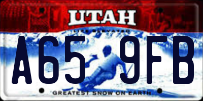 UT license plate A659FB