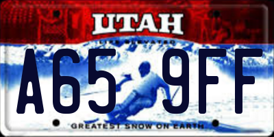 UT license plate A659FF