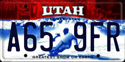 UT license plate A659FR