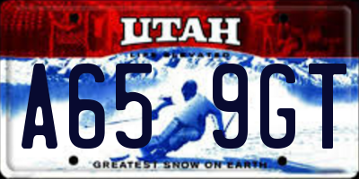 UT license plate A659GT