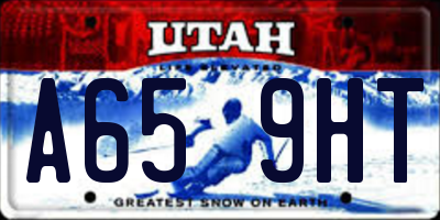 UT license plate A659HT