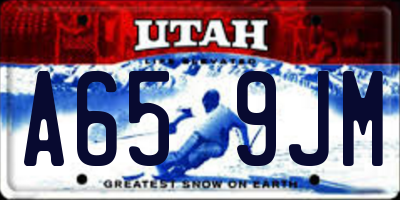 UT license plate A659JM