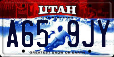 UT license plate A659JY