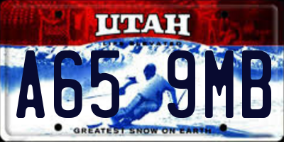 UT license plate A659MB