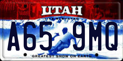 UT license plate A659MQ