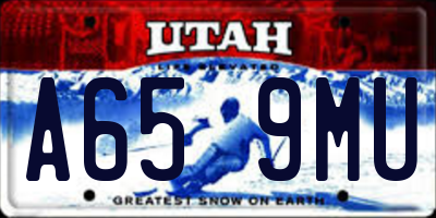 UT license plate A659MU