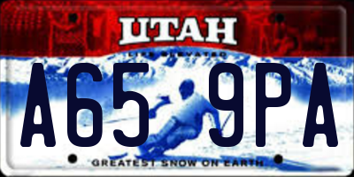 UT license plate A659PA