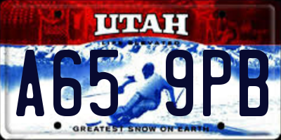 UT license plate A659PB