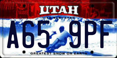 UT license plate A659PF