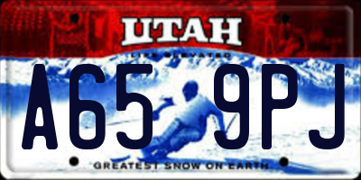 UT license plate A659PJ