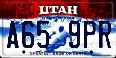 UT license plate A659PR