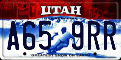 UT license plate A659RR