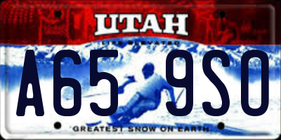 UT license plate A659SO