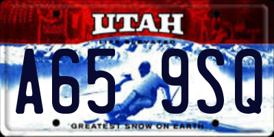 UT license plate A659SQ