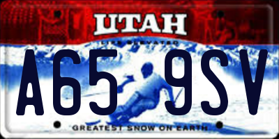 UT license plate A659SV
