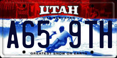 UT license plate A659TH