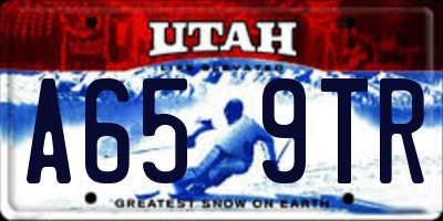 UT license plate A659TR