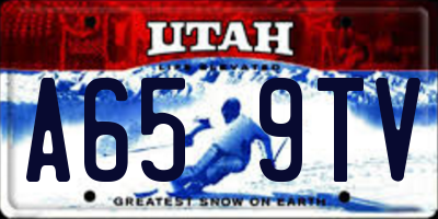 UT license plate A659TV