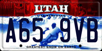 UT license plate A659VB