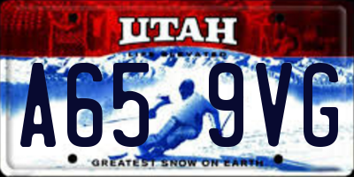 UT license plate A659VG