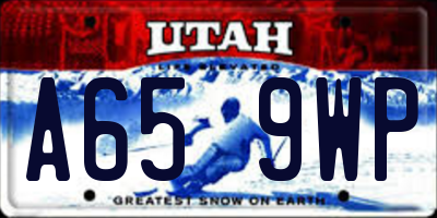 UT license plate A659WP