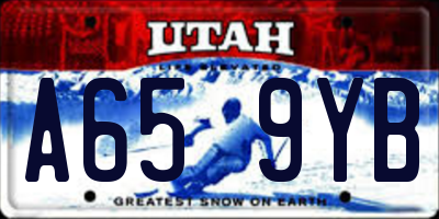 UT license plate A659YB