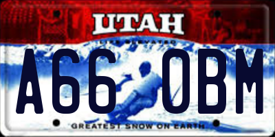 UT license plate A660BM
