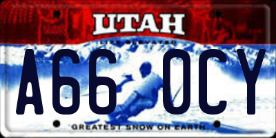 UT license plate A660CY