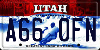 UT license plate A660FN