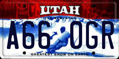 UT license plate A660GR