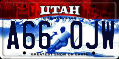 UT license plate A660JW