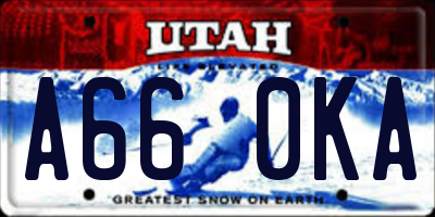 UT license plate A660KA