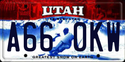 UT license plate A660KW