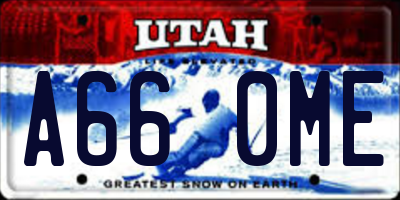 UT license plate A660ME