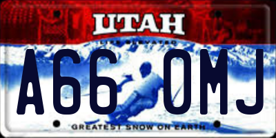UT license plate A660MJ