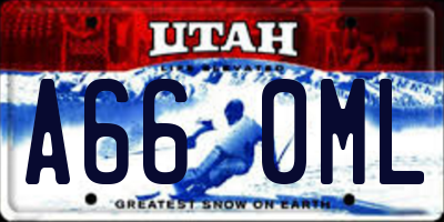 UT license plate A660ML