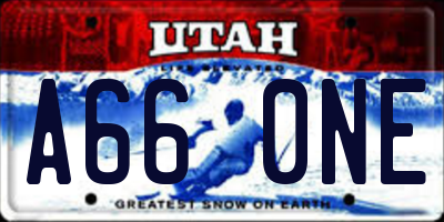 UT license plate A660NE