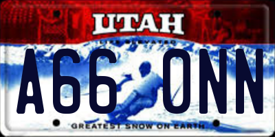 UT license plate A660NN