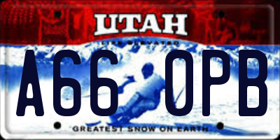 UT license plate A660PB